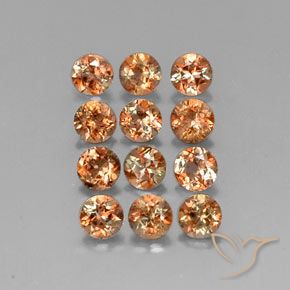 Gemme di Andalusite Multicolore naturale da 3.30 ct, Rotondo, SI