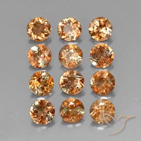 Gemme di Andalusite Multicolore naturale da 3.09 ct, Rotondo, VS-SI