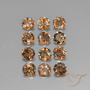 Gemme di Andalusite Multicolore naturale da 2.93 ct, Rotondo, SI