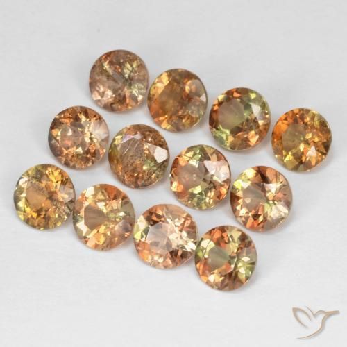 3.23ctw Naturale Multicolore Andalusite, Rotondo, VS-SI
