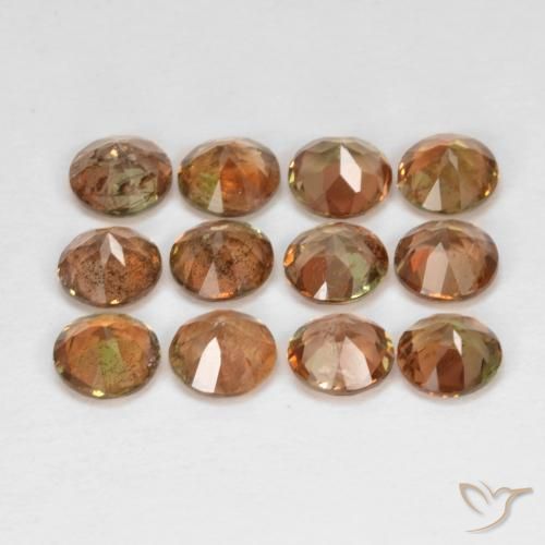 Gemme di Andalusite Multicolore naturale da 3.23 ct, Rotondo, VS-SI