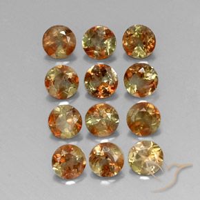 Gemme di Andalusite Multicolore naturale da 3.06 ct, Rotondo, VS-SI