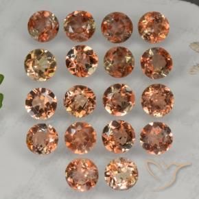Gemme di Andalusite Multicolore naturale da 4.23 ct, Rotondo, VS-SI