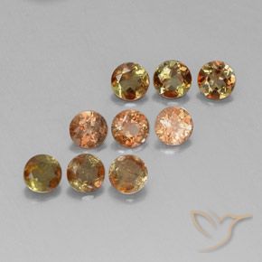 2.37ctw Naturale Multicolore Andalusite, Rotondo, VS-SI