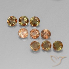 Gemme di Andalusite Multicolore naturale da 2.37 ct, Rotondo, VS-SI