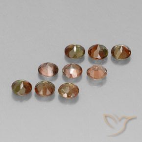 Gemme di Andalusite Multicolore naturale da 2.37 ct, Rotondo, VS-SI