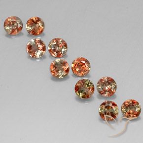 Gemme di Andalusite Multicolore naturale da 2.48 ct, Rotondo, VS-SI