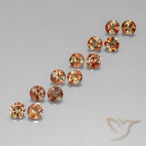 Andalusite naturale multicolore da 3,21 ct, taglio rotondo, VS-SI