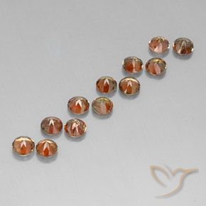 Andalusite naturale multicolore da 3,21 ct, taglio rotondo, VS-SI