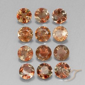 Gemme di Andalusite Multicolore naturale da 2.84 ct, Rotondo, VS-SI