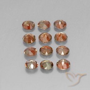 Gemme di Andalusite Multicolore naturale da 2.84 ct, Rotondo, VS-SI