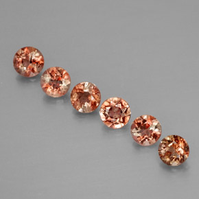 Gemme di Andalusite Multicolore naturale da 1.26 ct, Taglio rotondo, VS