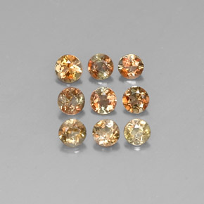 Andalusite naturale arancione da  ct, taglio rotondo, VS