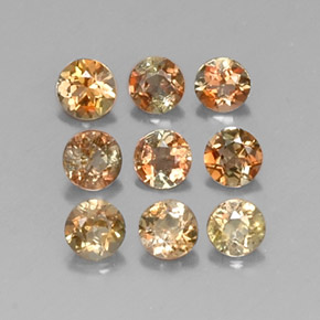 Andalusite naturale arancione da  ct, taglio rotondo, VS
