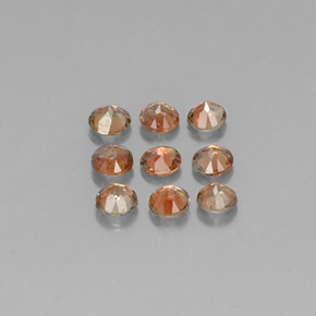 Andalusite naturale arancione da  ct, taglio rotondo, VS