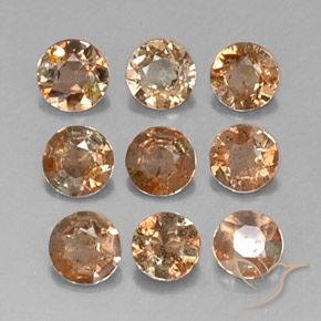 Gemme di Andalusite Multicolore naturale da 1.64 ct, Rotondo, VS