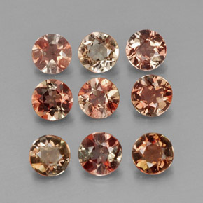 Gemme di Andalusite Multicolore naturale da 1.43 ct, Taglio rotondo, VS