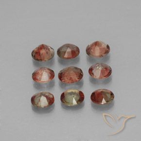 Gemme di Andalusite Multicolore naturale da 1.55 ct, Rotondo, VS