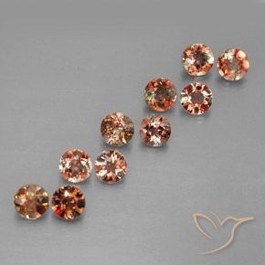 Gemme di Andalusite Multicolore naturale da 1.96 ct, Rotondo, VS