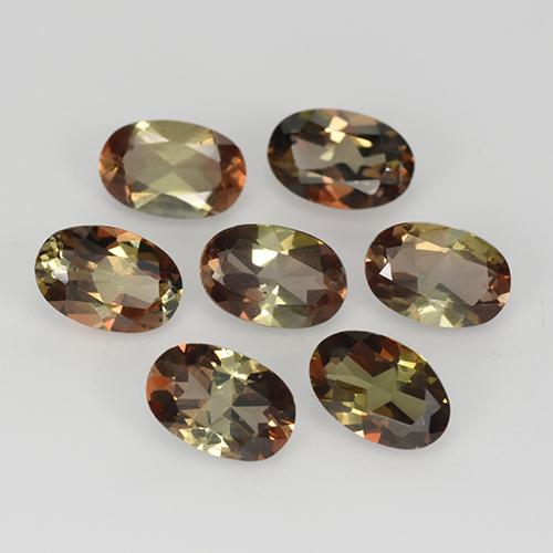 Andalusite naturale multicolore da 3,05 ct, taglio ovale, VS-SI