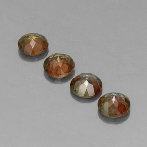 Gemme di Andalusite Arancione marroncino naturale da  ct, Taglio rotondo, VS