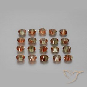 Gemme di Andalusite Multicolore naturale da 3.66 ct, Rotondo, VS