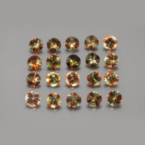 Gemme di Andalusite Multicolore naturale da 4.35 ct, Taglio rotondo, VS