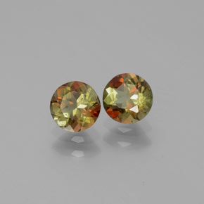 Gemme di Andalusite Multicolore naturale da  ct, Taglio rotondo, VS