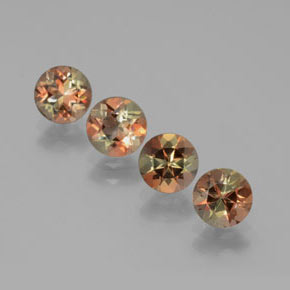 Gemme di Andalusite Multicolore naturale da  ct, Taglio rotondo, VS