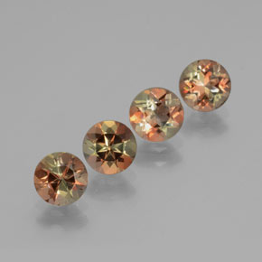 Gemme di Andalusite Multicolore naturale da  ct, Taglio rotondo, VS