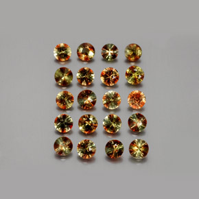 Andalusite naturale multicolore da 3,36 ct, taglio rotondo, VS