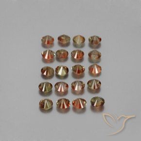 Gemme di Andalusite Multicolore naturale da 3.86 ct, Rotondo, VS