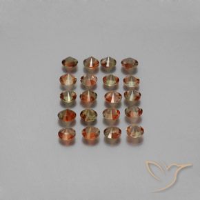 Gemme di Andalusite Multicolore naturale da 3.35 ct, Rotondo, VS