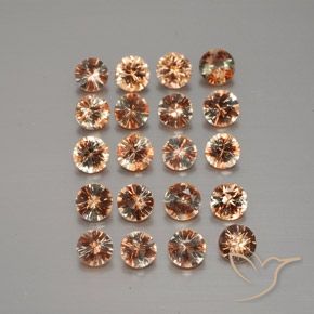 Gemme di Andalusite Multicolore naturale da 3.46 ct, Rotondo, VS