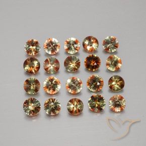 Gemme di Andalusite Multicolore naturale da 3.28 ct, Rotondo, VS