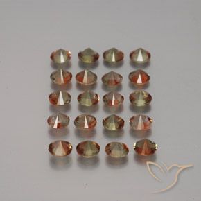Gemme di Andalusite Multicolore naturale da 3.66 ct, Rotondo, VS