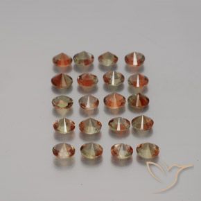 Gemme di Andalusite Multicolore naturale da 3.44 ct, Rotondo, VS
