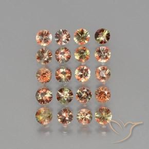 Gemme di Andalusite Multicolore naturale da 3.94 ct, Rotondo, VS