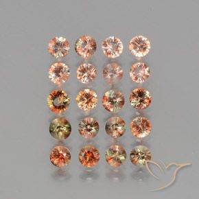 Gemme di Andalusite Multicolore naturale da 4.41 ct, Rotondo, VS