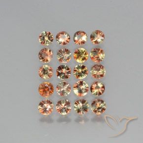 Gemme di Andalusite Multicolore naturale da 3.61 ct, Rotondo, VS