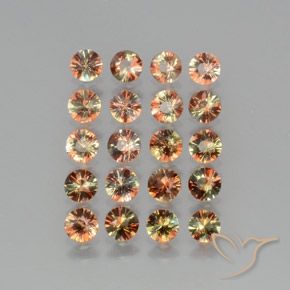 Gemme di Andalusite Multicolore naturale da 3.13 ct, Rotondo, VS