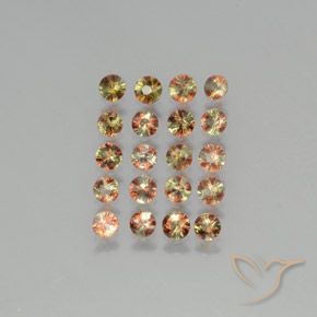 Gemme di Andalusite Multicolore naturale da 2.63 ct, Rotondo, VS