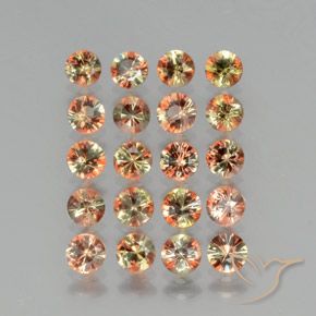 Gemme di Andalusite Multicolore naturale da 3.82 ct, Rotondo, VS