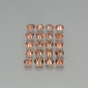 Andalusite naturale multicolore da 3,98 ct, taglio rotondo, VS
