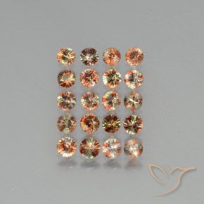 Gemme di Andalusite Multicolore naturale da 3.70 ct, Rotondo, VS
