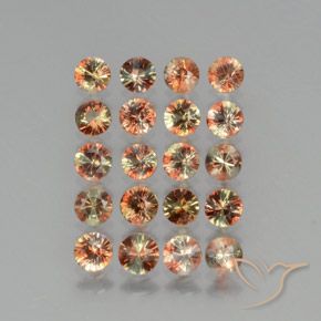Gemme di Andalusite Multicolore naturale da 3.70 ct, Rotondo, VS