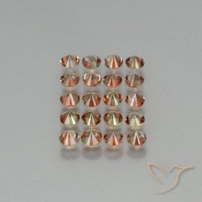 Gemme di Andalusite Multicolore naturale da 3.70 ct, Rotondo, VS