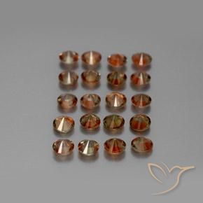 Gemme di Andalusite Multicolore naturale da 3.46 ct, Rotondo, VS