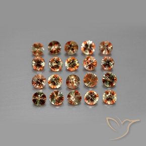 Gemme di Andalusite Multicolore naturale da 3.46 ct, Rotondo, VS