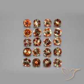 Gemme di Andalusite Multicolore naturale da 3.43 ct, Rotondo, VS